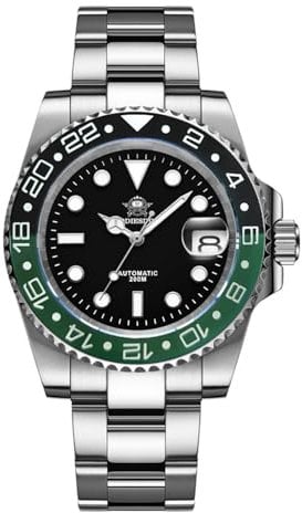 ADDIESDIVE Herren Automatikuhr Taucheruhr NH35A Keramiklünette Edelstahlarmband