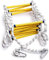 AiQima Escalera de Escape, Escalera de Cuerda para Incendios | Escalera Extensible de Emergencia | Resistente a la Intemperie con Ganchos de Resorte/a/5M/16.4Ft