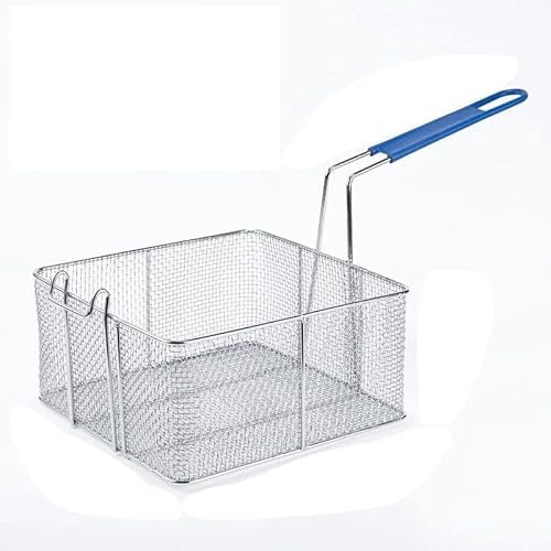 Frittierkorb, Fritteusenkorb, Sieb, Pommes-Frites-Rahmen, quadratisches Filternetz, Sieb, Siebform, Frittierkörbe aus rostfreiem Stahl mit Mesh-Gewebe