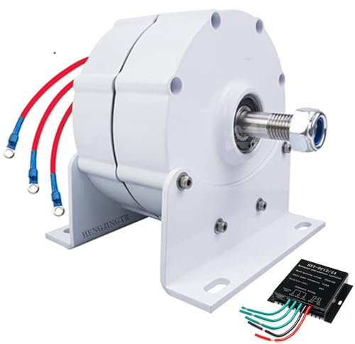 HENGJINGTR Alternador bajo de 3000W 300RPM RPM, alternadores permanentes del AC del generador del imán de 48V 96V 120V 220V 380V para el aerogenerador,24v