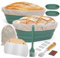 ZgoEC Bread Proofing Basket Oval, Sourdough Proofing Basket Silicone, Banneton Proofing Basket 10 Inch, Foldable Basket Set with Storage Bag, Sourdough Starter Kit Basket for Home Bakers (Yellow)