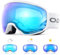 Odoland Skibrille Photochrome für sonnige und bewölkte Tage, Anti-Nebel Snowboard Brille Ski Goggles UV-Schutz für Herren Damen Selbsttönend Schneebrille Blau