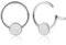 Vankula Ohr Tunnel Gewichte Flesh Ear Weights Hangers Creolen mit Muschel Edelstahl für männer damen Ohrpiercing Gestreckte Schmuck 4mm Silber 2