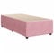 vidaXL Bettgestell, Bettrahmen mit Lattenrost, Einzelbett Polsterbett für Schlafzimmer, Bett Schlafzimmerbett, Rosa 90x200 cm Samt