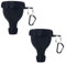 Hebterrka Pack of 2 Protein Powder Containers with Mini Funnel, Funnel for Water Bottles and Shakers, Portable Protein Funnel with Keyring