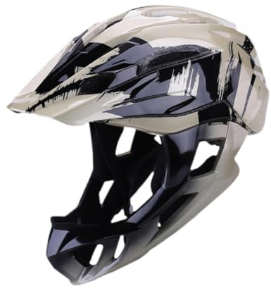 rockible Casco de Bicicleta para Niños Casco de Bicicleta Casco Integral, Ciclismo de Carretera, Casco para Ciclismo de Montaña, Oro Negro
