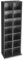 Hampton & Stewart New CD Media Display Shelf Unit Tower Rack Adjustable Shelves (Black)