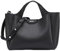 DKNY Women's WILLA MINI Satchel 100% Polyurethane, Black and Silver