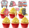 36 Pièces Decoration Gateau Pompier Cake Topper Bouches d'incendie, Camions de Pompiers, Haches d'incendie Deco Cupcake Pompier Enfants Fête à Thème