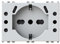 1 MODULO PRESA SCHUKO 16A, 2 PRESE 10A E 2 USB 3.1 TIPO C 3A, 3 MODULI, COMPATIBILE CON VIMAR PLANA, MODULI E FRUTTI 100% COMPATIBILI, MATERIALI DI ALTA QUALITA'