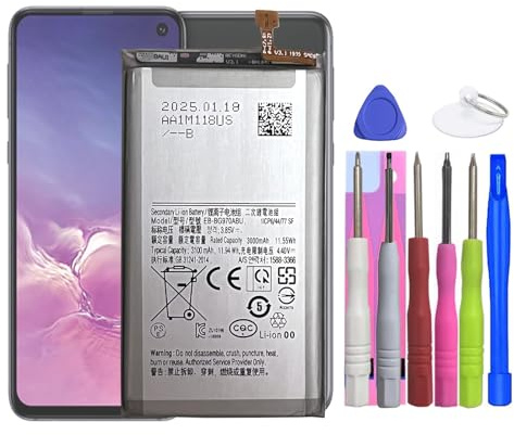 MUKUZI AKKU Compatible with Galaxy S10e SM-G970 Handy Smartphone Telefon (Replacement for EB-BG970ABU)