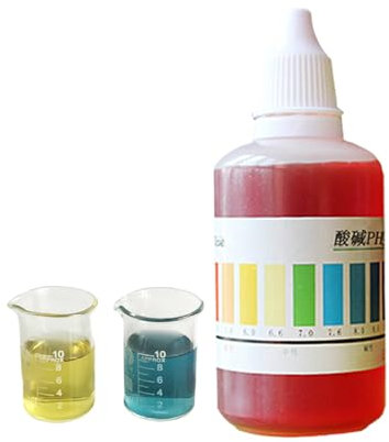 Test pH en gouttes - Test fiable de liquide - Kit pH précis pour piscine - Réactif à l'eau douce - Solution indicateur d'aquarium - Outil d'équilibrage d'eau de spa - Bouteille de test