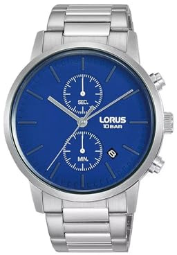 Lorus Herren-Chronograph, Edelstahl, 42 mm, RW413AX9, Blau