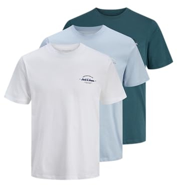 JACK & JONES Herren Jjbrandon Tee Ss Crew Neck 3Pk Mp (3er Pack)