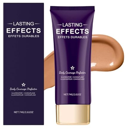 Clawrex All Over Complexion Perfector, Body Coverage Perfector für Bein, Flawless Körper und Bein Make Up Wasserfest, Tattoo Abdecken Wasserfest für Krampfadern, Lang Anhaltend, Leg Makeup(Dark Skin)