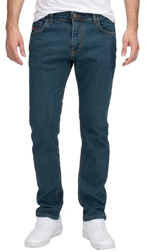 Lorenzo Loren Jeans Herren Hose Regular Fit Denim LL-4015 Blau W42 L34