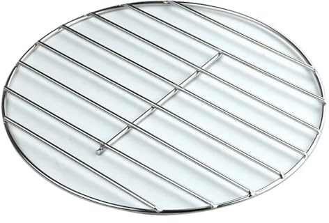 ZGHQHCDRH Grillrost, Runde Edelstahl-Grillgitter for Grillen, Braten, Kochen und Backen in verschiedenen Größen(34cm)
