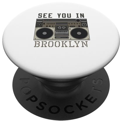 Wir sehen Uns in Brooklyn Retro Boombox Music City Design PopSockets Klebender PopGrip