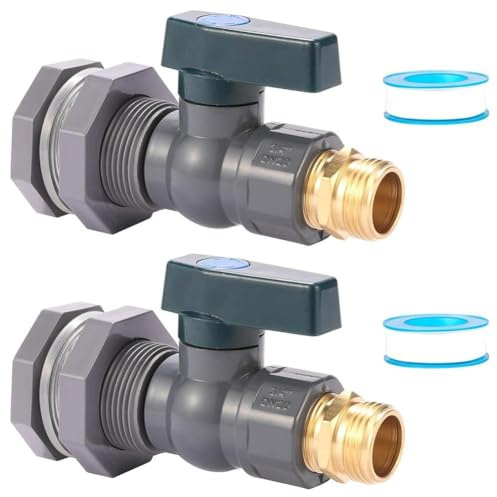 SPORTARC Kit de robinet de pluie, kit de dérivation de jardin, connecteur de robinet d'eau en PVC de 1,9 cm, facile à installer pour l'irrigation et l'utilisation d'aquarium, lot de 2