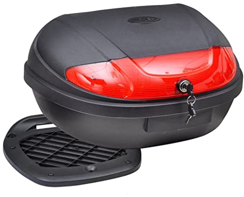 Lumanois Motorrad-Topcase 72 L für 2 Helme,5.18kg,150361