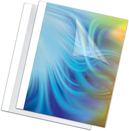 FELLOWES Pack de 100 couvertures thermiques blanches 4 mm, A4, 150 mirons 200g