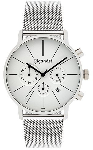 Gigandet Minimalism Herren-Armbanduhr Chronograph Quarz Analog mit Metallarmband G32-005