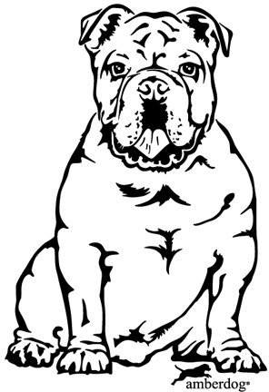 amberdog Englische Bulldogge Autoaufkleber English Bulldog Fensterfolie Art.Nr.AT0134, Aufkleber (50x48cm, schwarz)
