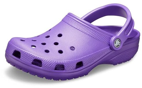 Crocs Unisex Classic Clogs (Best Sellers) Clogs, Neon Purple, 38/39 EU