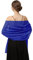 Baoqiya Chiffon-Schals für Brautkleid, Hochzeit, Party, Abendkleid und besondere Anlässe, Königsblau, Length(79) * Width(19)