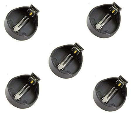 5 x Batteriehalter für Knopfzellen, 3 V, Typ CR2032 und Baugleiche
