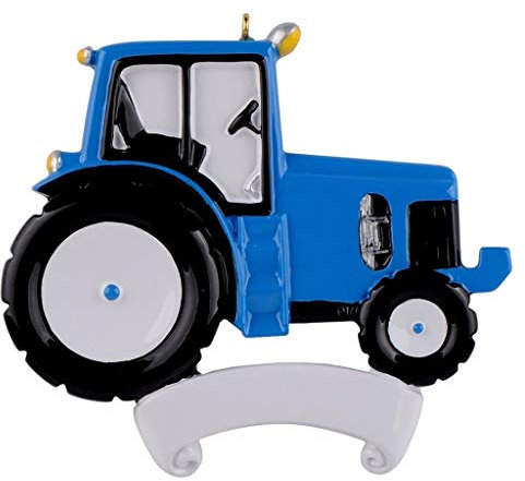 MAXORA Blauer Traktor Weihnachtsschmuck Personalisierte Weihnachtsbaumdekoration 2022 ideal für John Deere Traktor-Liebhaber