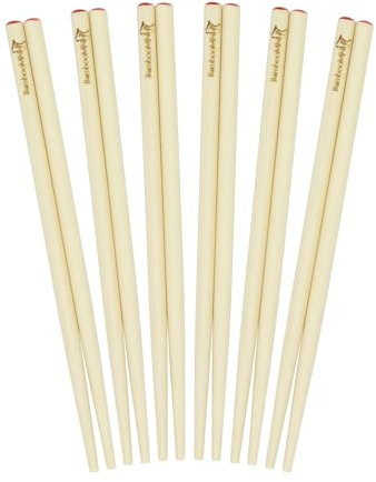 BambooMN Brand - Premium Grade 5.9 - Mini Bamboo Chopsticks, Smaller Sized for Kids, Training, Travel, Pocket Sized - 6 Pairs