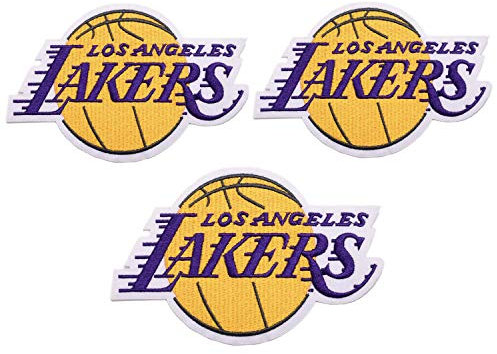 3 Stück NBA Lakers Nähen/Aufbügeln Basketball Logo Emblem Sportapplikationen Zubehör Dekoration Patches (Lakers)