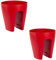 2X Blumentopf für Geländer Blumenkasten Geländerkasten Balkonkiste in Farbe rot