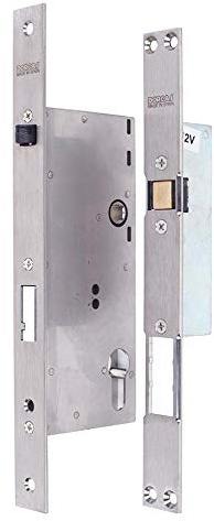 Dorcas Serrure électrique INOX Duo Verrou Portail 60/85