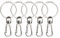 MAGATI Karabiner Schlüsselanhänger mit drehbarem Schlüsselring - kompakte abnehmbare Karabinerhaken mit Schlüsselring - stabile kleine Schlüssel-Karabiner mit Haken als Schlüsselhalter - 5er Pack