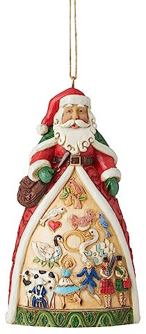 Enesco Jim Shore Heartwood Creek Twelve Days of Christmas Hanging Ornament, Multi-Colour