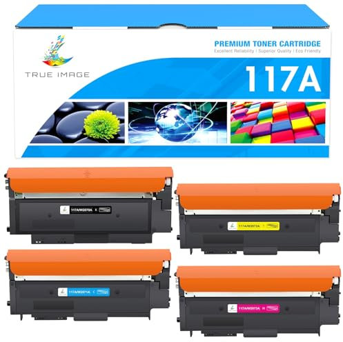 TRUE IMAGE Kompatible 117A Toner Set als Ersatz für HP 117A für Color Laser MFP 179fwg 178nwg 150nw 179fnw 150a 178nw 178 179 150 W2070A W2071A W2072A W2073A Tonerkartusche