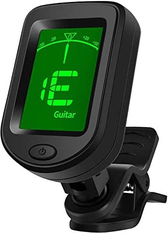 Newaner Afinador de Guitarra Ukelele Bajo Violín Sintonizador Clip con 360°LCD Digital Pantalla Electrónica Batería Incluida