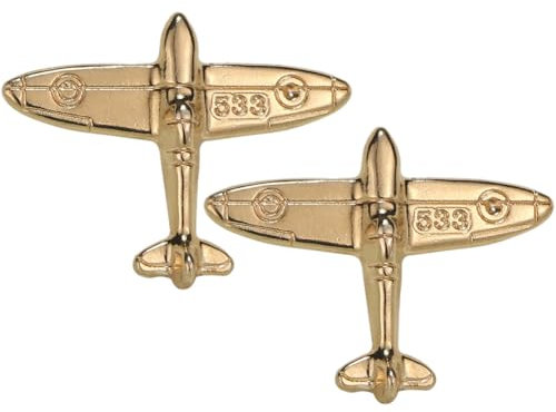 Fopytu Broche De Broche d'avion en Métal, 2 Pcs Gold Plane Aircraft Brooch Pins Badge Collar pour À Dos