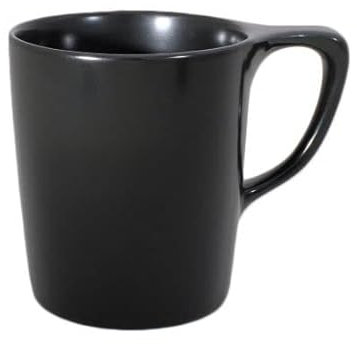 notNeutral LINO Porzellan-Kaffeetasse für persönliche, Restaurants, gewerbliche Nutzung – Einzeltasse (Schwarz, 473 ml)