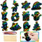 48 Stück Weihnachten Kratzbilder, Kratzpapier Bastelset, Weihnachtsmann, Elch, Schneeflocken, Kranz, Glocken, Weihnachtsbaum DIY Regenbogen Magie Kratzpapier Ornamente für Party Favor Urlaub Dekor