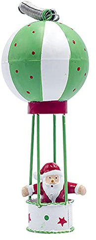 TianWlio Weihnachtsschmuck Eisen gemalter Heißluftballon-Anhänger Weihnachtsbaum-Anhänger Sonnensegel Befestigung Kit (A, One Size)