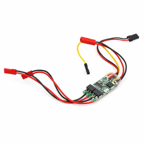 SPYMINNPOO ContrôLeur de Vitesse de Moteur Brossé RC, Support de Remplacement de Mise à Niveau Bidirectionnelle ESC 2 Voies 2s-3s Lipo 5A