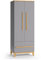 VitaliSpa Kinderkleiderschrank Malia, Kinderregal, Grau/Eiche, 70 x 187 cm