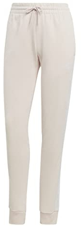 adidas Women's Essentials 3-Stripes French Terry Cuffed Pants, Wonder Quartz/White, M