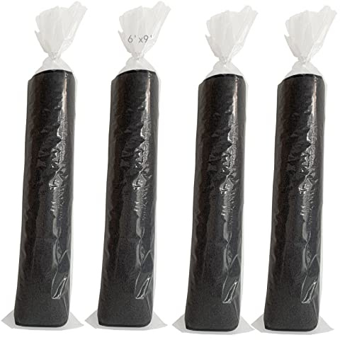 4 Pcs Clear Plastic Rolled Rug Storage Bag with 10 Ties - Fits Rug up to 6'x9', Heavy Duty for Indoor Outdoor Carpet Shipping, Packing, Moving and Storage