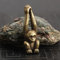ZYWUOY Messing AFFE Figur Mini Tier Statue Ornament Home Office Schreibtisch Dekor