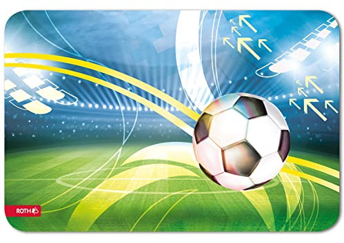 ROTH Schreib- und Malunterlagen aus Kunstleder Fußball - 59 x 39 cm mit Anti-Rutsch-Beschichtung - Fußball Tischmatte