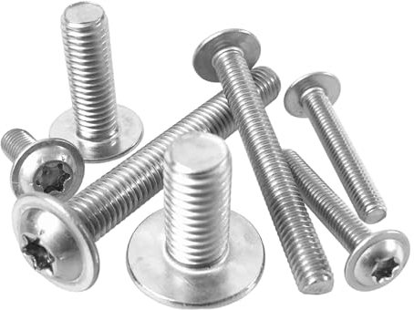 Linsenkopfschrauben mit Flansch Bundschrauben Flanschschrauben Flachkopfschrauben TX-Antrieb Innensechsrund ISR ISO 7380-2 TX Edelstahl A2 V2A rostfrei Vollgewinde / M4/M5/M6/M8